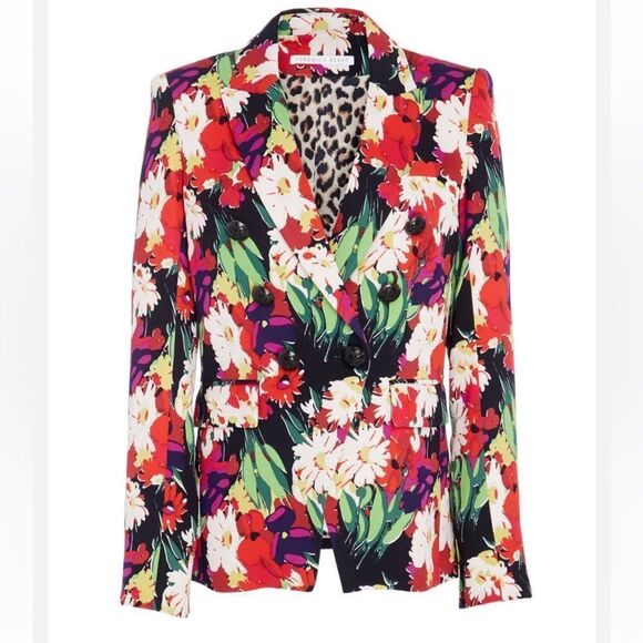 New Veronica Beard Black Floral Miller Dickey Jacket Size 6 - Picture 15 of 15